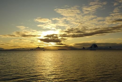 Sonnenuntergang Antarktis