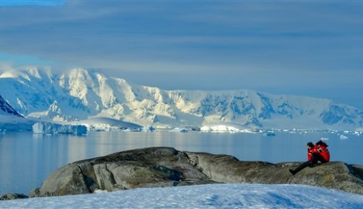 Schneebedeckte Berge Antarktis