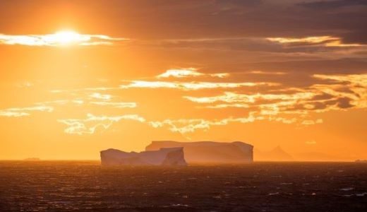 Sonnenuntergang Antarktis